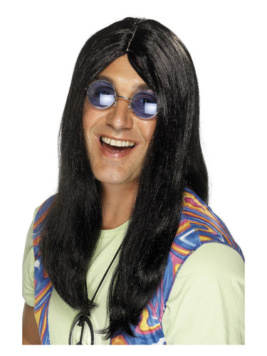 Neil Hippy Wig, Black – Front